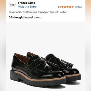 Franco Sarto Black Carolynn Tassel Loafers